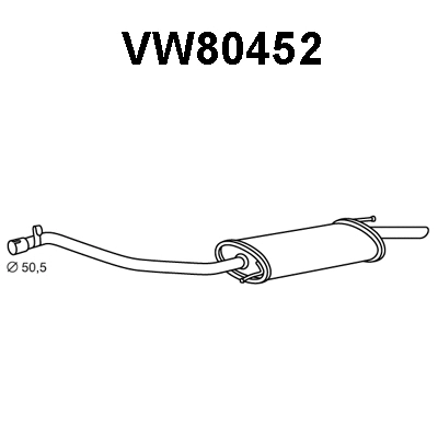 Rear Muffler (VW80452)
