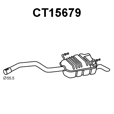 Rear Muffler (CT15679)