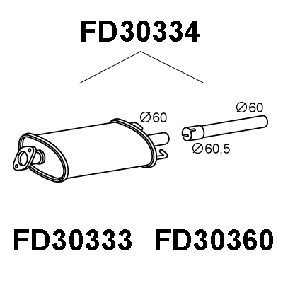 Rear Muffler (FD30334)