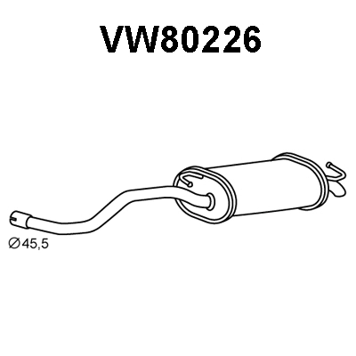 Rear Muffler (VW80226)