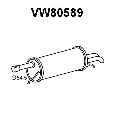 Rear Muffler (VW80589)