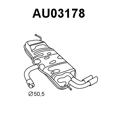Rear Muffler (AU03178)