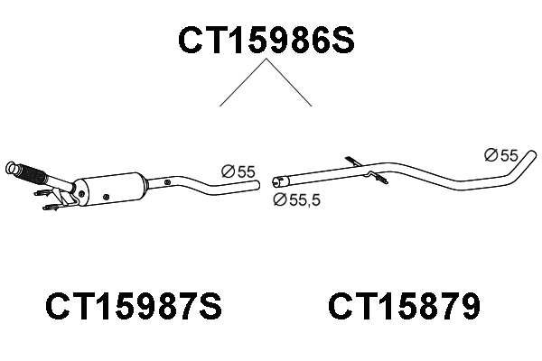 Soot/Particulate Filter, exhaust system (CT15986S)