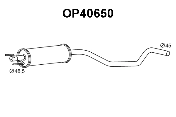 Centre Muffler (OP40650)