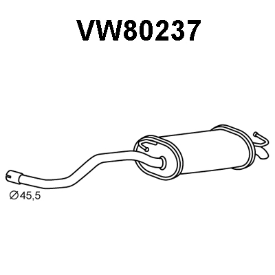 Rear Muffler (VW80237)