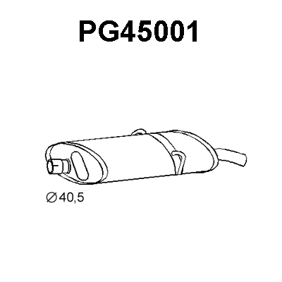 Rear Muffler (PG45001)