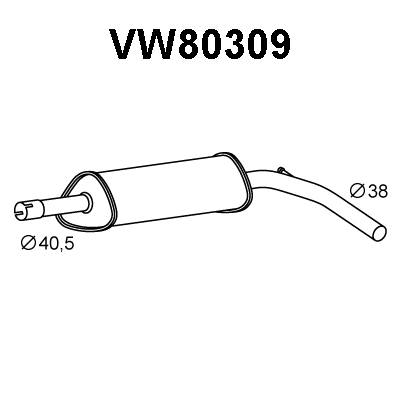 Centre Muffler (VW80309)