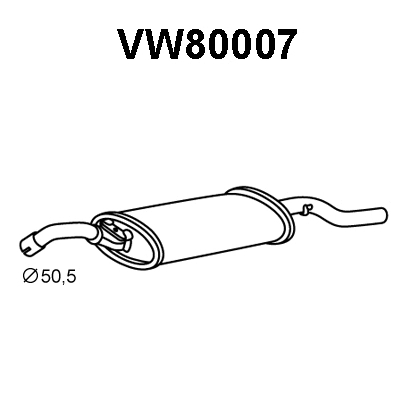 Rear Muffler (VW80007)