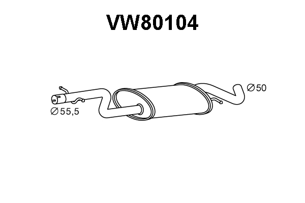 Front Muffler (VW80104)