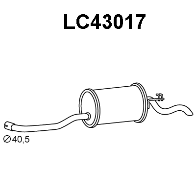 Rear Muffler (LC43017)