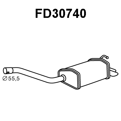 Rear Muffler (FD30740)