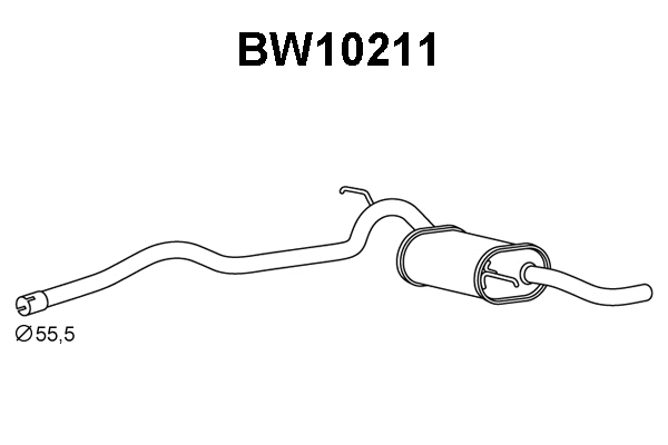 Rear Muffler (BW10211)