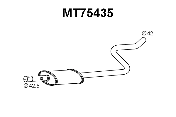 Front Muffler (MT75435)
