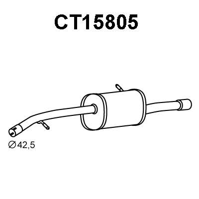 Rear Muffler (CT15805)