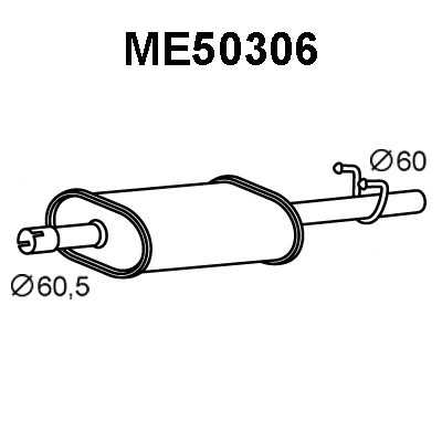 Rear Muffler (ME50306)