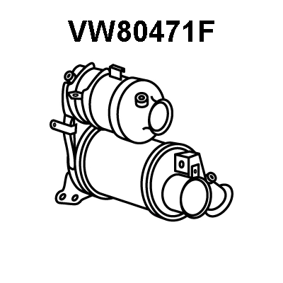 Soot/Particulate Filter, exhaust system (VW80471F)