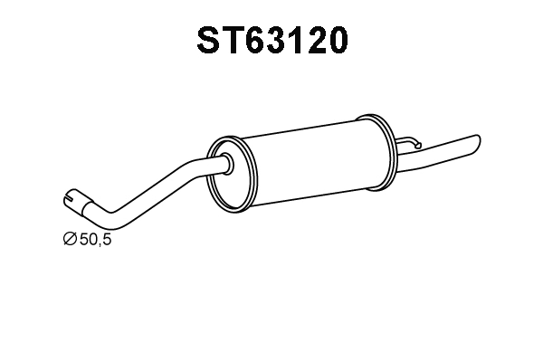 Rear Muffler (ST63120)