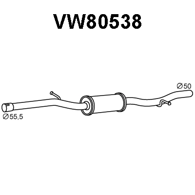 Centre Muffler (VW80538)