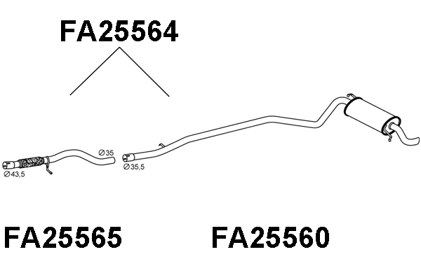 Rear Muffler (FA25564)
