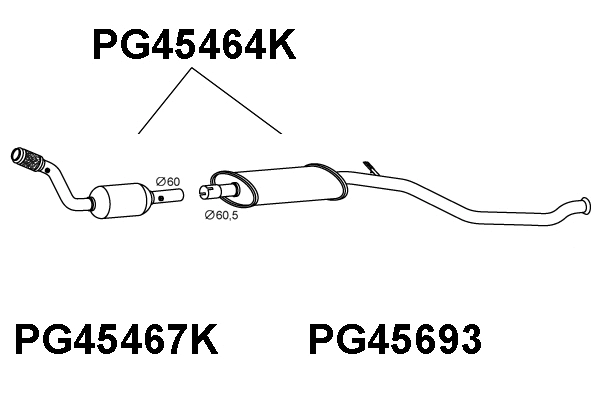 Catalytic Converter (PG45464K)