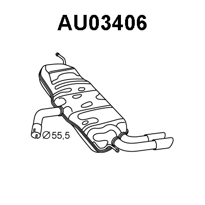 Rear Muffler (AU03406)