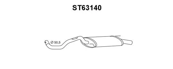 Rear Muffler (ST63140)
