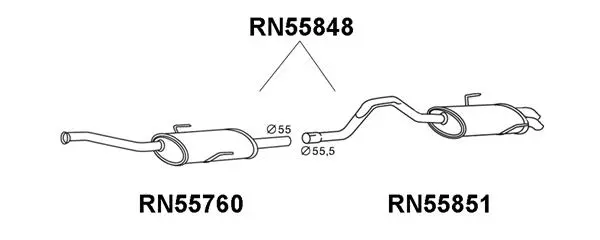 Rear Muffler (RN55848)