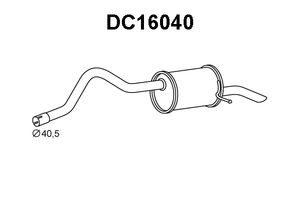 Rear Muffler (DC16040)