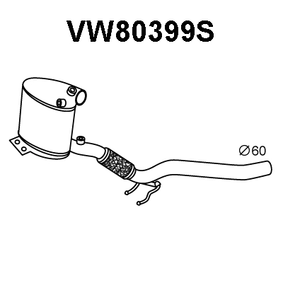 Soot/Particulate Filter, exhaust system (VW80399S)