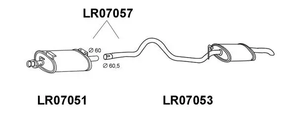 Rear Muffler (LR07057)