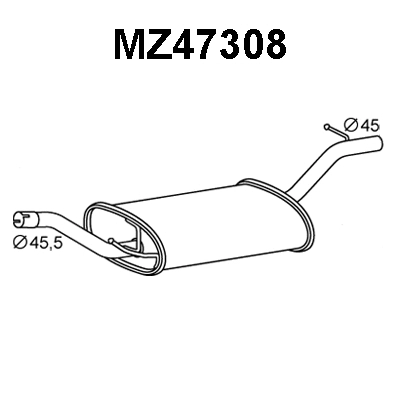 Rear Muffler (MZ47308)