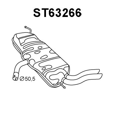 Rear Muffler (ST63266)