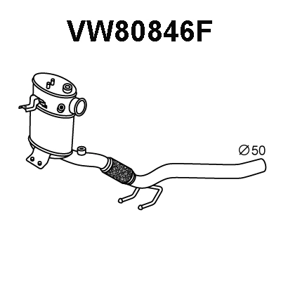 Soot/Particulate Filter, exhaust system (VW80846F)