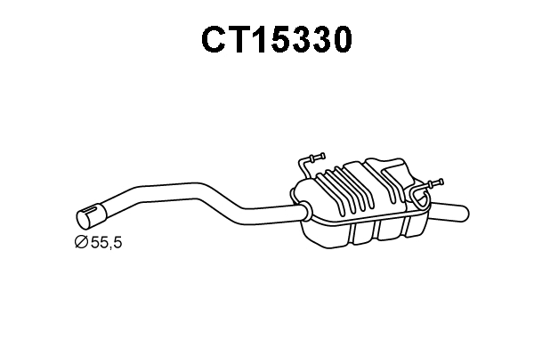 Rear Muffler (CT15330)
