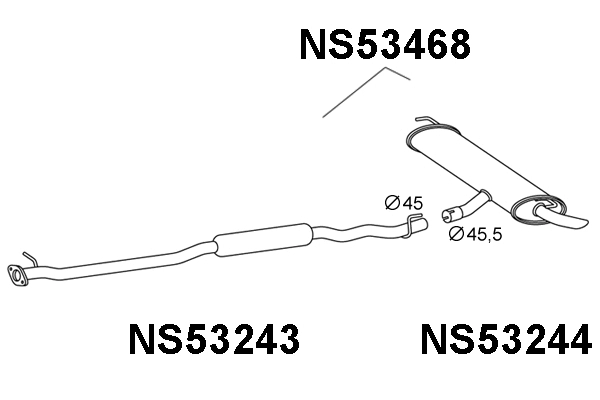Rear Muffler (NS53468)