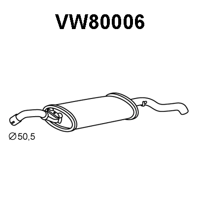 Rear Muffler (VW80006)