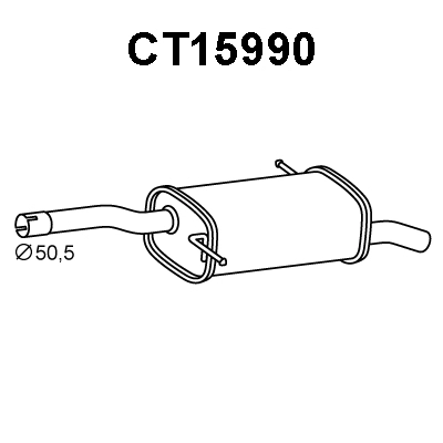 Rear Muffler (CT15990)