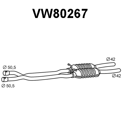Front Muffler (VW80267)