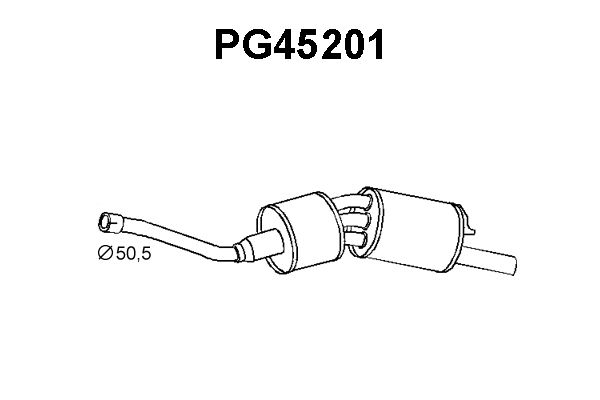 Rear Muffler (PG45201)