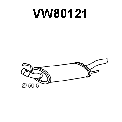 Rear Muffler (VW80121)