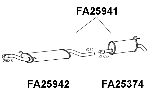 Rear Muffler (FA25941)