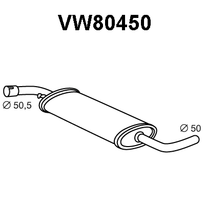 Centre Muffler (VW80450)