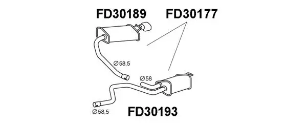 Rear Muffler (FD30177)