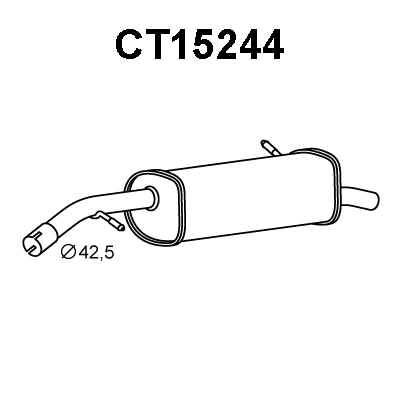 Rear Muffler (CT15244)