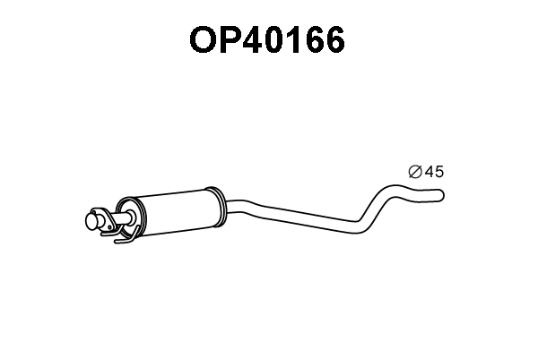 Centre Muffler (OP40166)
