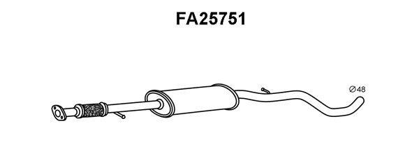 Centre Muffler (FA25751)