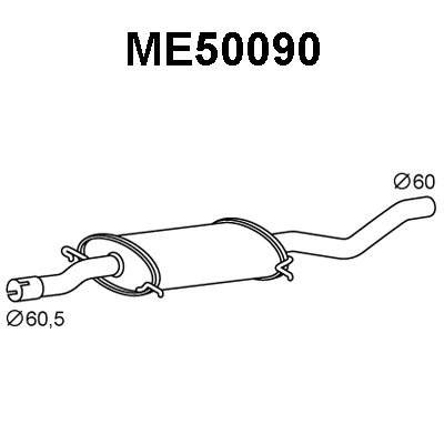 Front Muffler (ME50090)