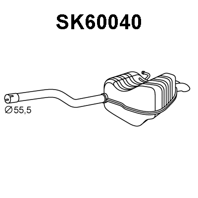 Rear Muffler (SK60040)