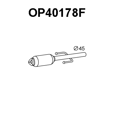 Soot/Particulate Filter, exhaust system (OP40178F)