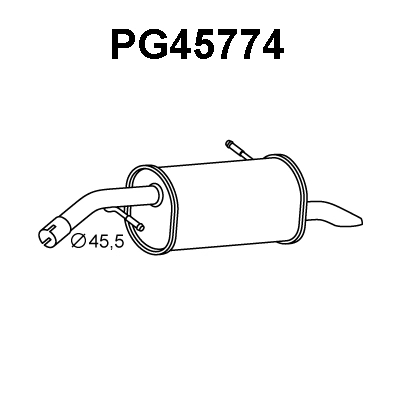 Rear Muffler (PG45774)